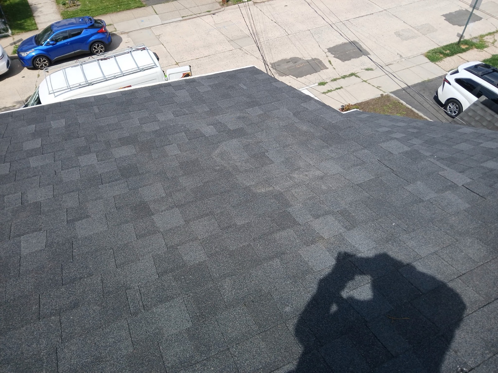 Finished charcoal architectural shingle roof replacement on a two-story home in Richwood, NJ